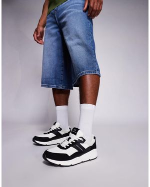 ARMANI EXCHANGE – sneaker aus wildleder-mix - Blau