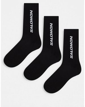 Salomon – unisex – 3er-pack crew-socken - Schwarz