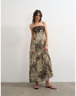 TOPSHOP Lace Bust Maxi Dress - Multicolor