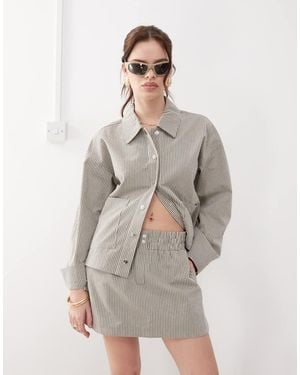Noisy May Shirt Co-ord - Grey
