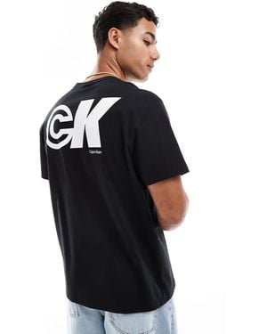 Calvin Klein Ck Back Print T-shirt - Black