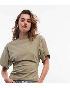 Weekday Cinched Waist T-shirt - Brown