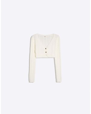 Bershka – cropped-jacke - Weiß