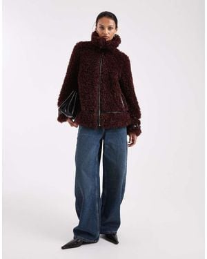 Miss Selfridge Borg Oversized Aviator - Blue