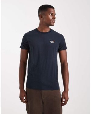 Superdry Essential Embroidered T-Shirt - Blue