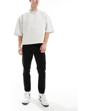 Don't Think Twice Vaqueros Capri Negros Rígidos De Corte Tapered De Dtt - Blanco