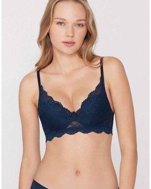 Tezenis Malibù Lace Super Push-Up Bra - Blue