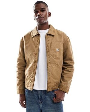 Lee Jeans Lined Canvas Workwear Jacket - Natural