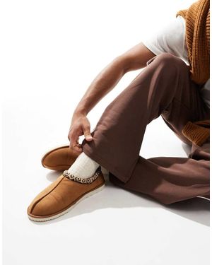 Jack & Jones Mule Slipper - Brown