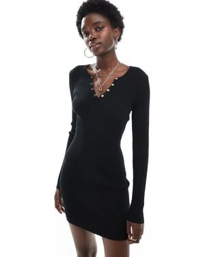 Cotton On Rib Knit Mini Dress - Blue