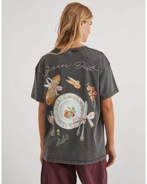 Skinnydip London Dinner Date T-Shirt - Grey