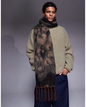 ASOS Woven Oversized Leopard Print Scarf - Gray