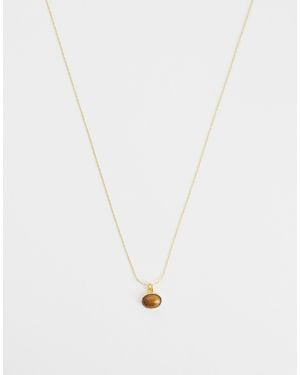 Orelia Elia - collier avec pendentif œil - Blanc