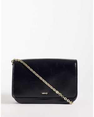 Mango Borsa A Tracolla Classica Nera - Blu