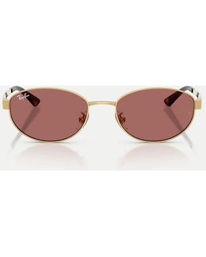 Ray-Ban Oval Sunglasses With Lens - Pink