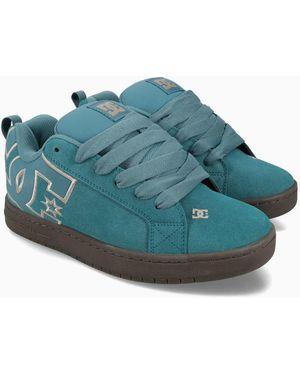 DC Shoes Court Graffik Leather Trainers - Blue
