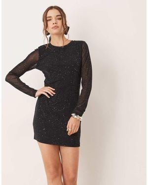 Jdy Vestito Corto Glitterato - Nero