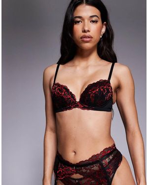 Ann Summers Sexy Lace Padded Plunge Bra - Black