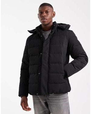Only & Sons Waterproof Hooded Puffer Coat - Black