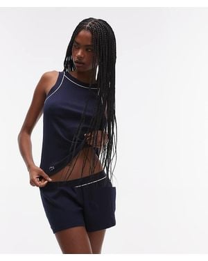 Lacoste Pigiama Con Canotta E Pantaloncini - Blu
