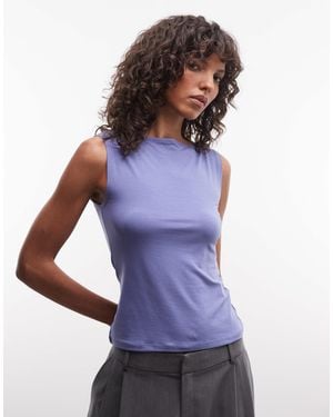 Weekday Annie - débardeur ultra doux à encolure bateau - Violet
