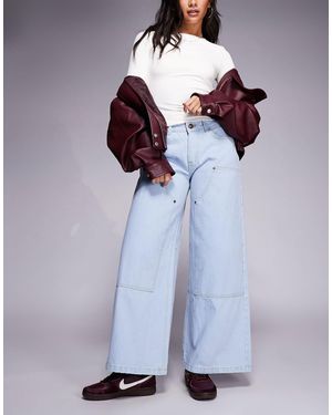 Courtside – baggy-carpenter-jeans - Lila