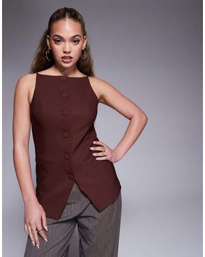 River Island Square Neck Strappy Waistcoat - Purple