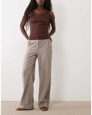 Pretty Lavish High Waisted Tailored Trousers Co-Ord - Grey