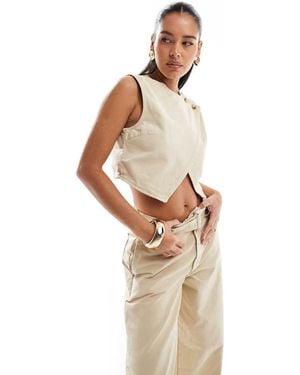 ASOS Denim Waistcoat Co-Ord - Metallic