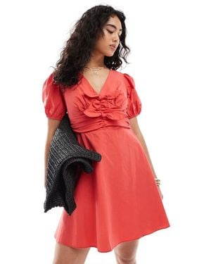 New Look Double Bow Mini Dress - Red