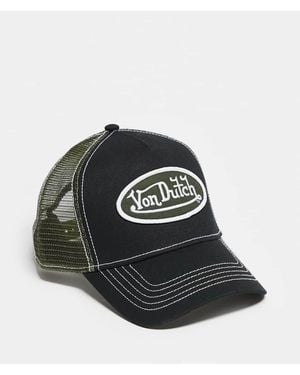 Von Dutch Contrast Stitch Trucker - Black