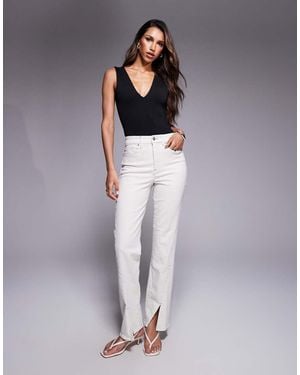 GOOD AMERICAN Good Boy Straight Jeans - White