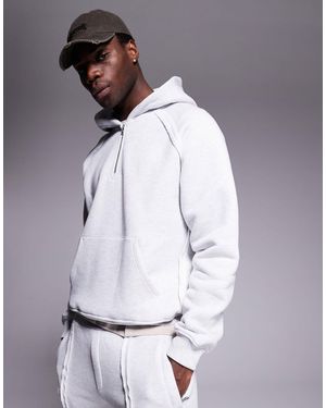 The Couture Club Co-ord Raw Seam Logo Hoodie - Grey