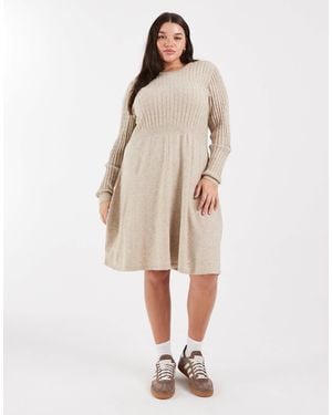 ONLY Cable Knitted Dress - Natural