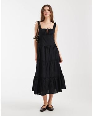 Cotton On Skye Corset Detailing Midi Dress - Black