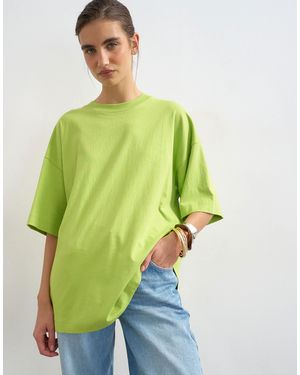 TOPSHOP – oversize-t-shirt - Grün