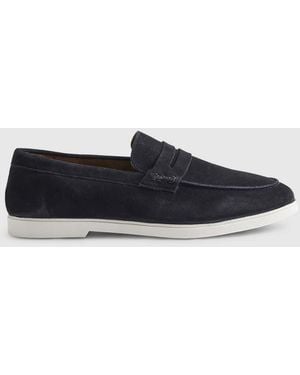 River Island Suede Loafers - Blue