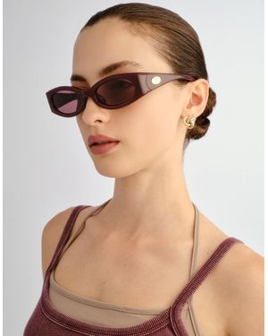Le Specs – glaciem – schmale sonnenbrille - Braun