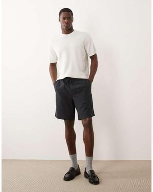 Jack & Jones Linen Mix Drawstring Shorts - White