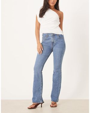 Abercrombie & Fitch Curve Love Mid Rise Bootcut Jeans - Blue