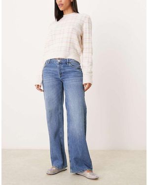 Pimkie Low Rise Wide Leg Jeans - Blue