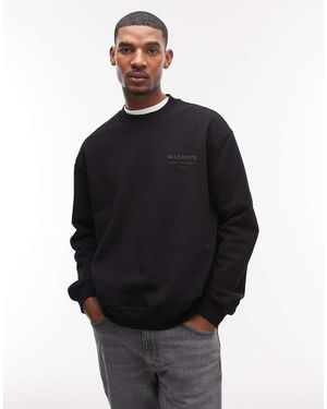 AllSaints Xander Crewneck Logo Sweatshirt - Blue