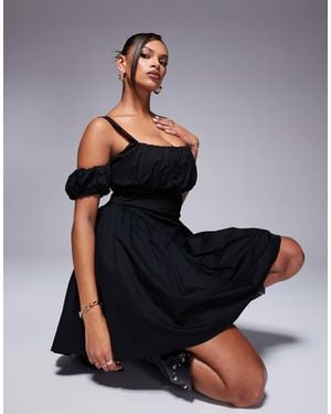 Taideux – harper – größere brust – minikleid aus stretch-baumwolle - Schwarz