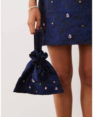 Sister Jane Dream Cosmo Embellished Drawstring Bag - Blue