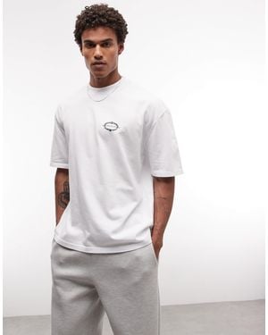 PEGADOR Reine Oversized Graphic T-shirt With Back Print - White