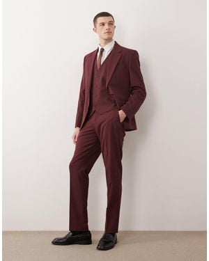 ASOS Slim Suit Pants - Red