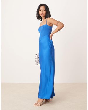 Forever New Square Neck Corset Maxi Dress - Blue