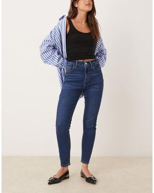 Pimkie High Waisted Skinny Jeans - Blue