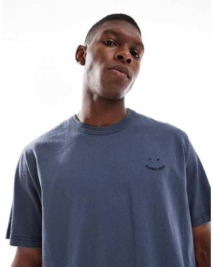 Paul Smith Oversized Happy Logo T-Shirt - Blue