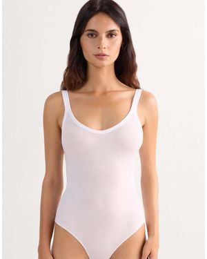 Intimissimi Ultralight Cotton Vest Body - White